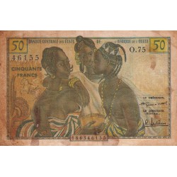50 FRANCS 1956 ND WEST AFRICAN STATES